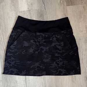 Black Camouflage Mini Skort